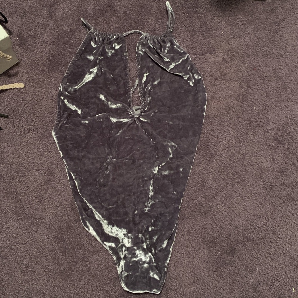 Crushed velvet bodysuit